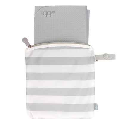 Ubbi On-the-Go Changing Mat with Carrying Bag, Soft and Comfortable Diaper Bag Accessory Must Have for Newborns, Easy to Clean, Portable Changing Pad, Gray
