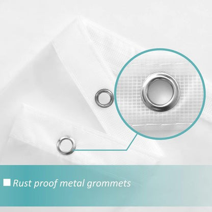 Mrs Awesome Shower Curtain Liner with Magnets, 72x72 Frosted PEVA Plastic Shower Curtain for Bathroom, Lightweight & Waterproof, 72 x 72, Frost