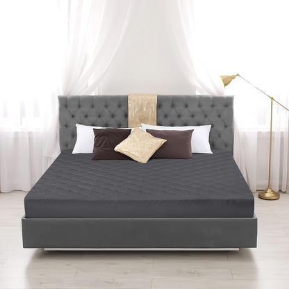 Utopia Bedding Quilted Mattress Pad - Twin Size Deep Pocket Protector | Machine Washable Grey Cover