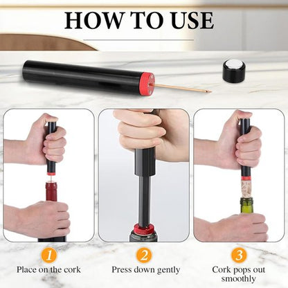 Aeropop Wine Opener, Loritia Arropop Wine Opener, Wines Openers, Travel Portable Pocket Air Pressure Pump Bottle Open (2PCS)
