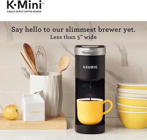 Keurig K-Mini Coffee Maker - Compact Single Serve K-Cup Pod Brewer | 6 to 12oz, Black Finish