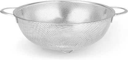 Gulex Stainless Steel Colander - 3-Quart Kitchen Strainer with Base | Dishwasher Safe Design