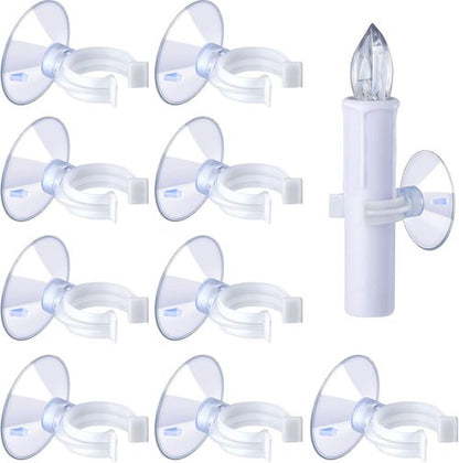 Boao Candle Suction Cups - 50-Piece Set for Christmas Window Decoration | Durable Plastic Holders