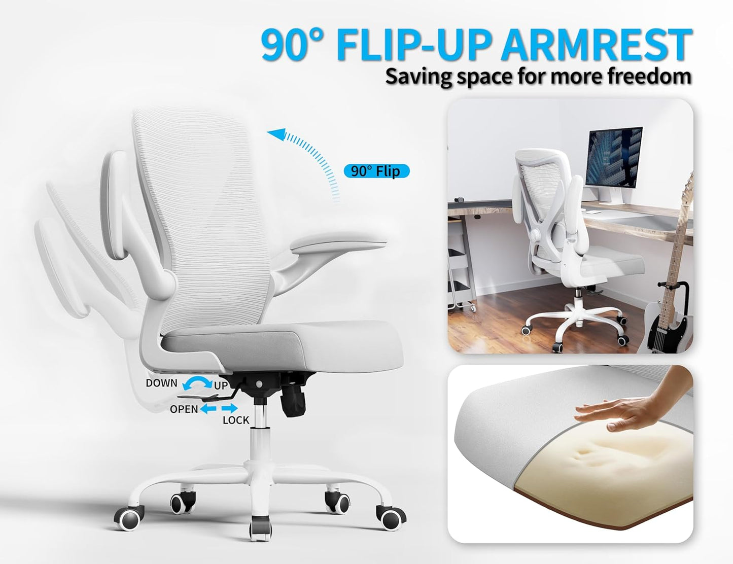 Regine Switzerland Ergonomic Office Chair - 400lbs Capacity, High Back Support, Mesh Swivel Design