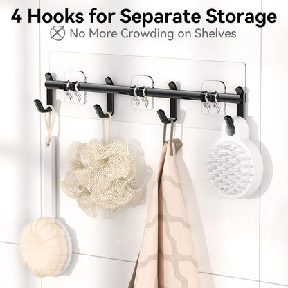 YASONIC Shower Caddy - 6 Pack Adhesive Pads for Easy Installation and Organization