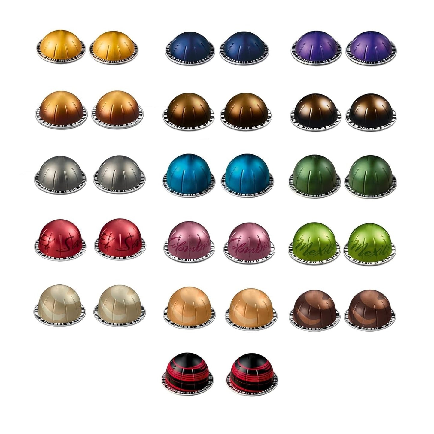 Skiennix Espresso & Lungo Coffee Capsules - Assorted 32-Pack Variety Discovery Sampler