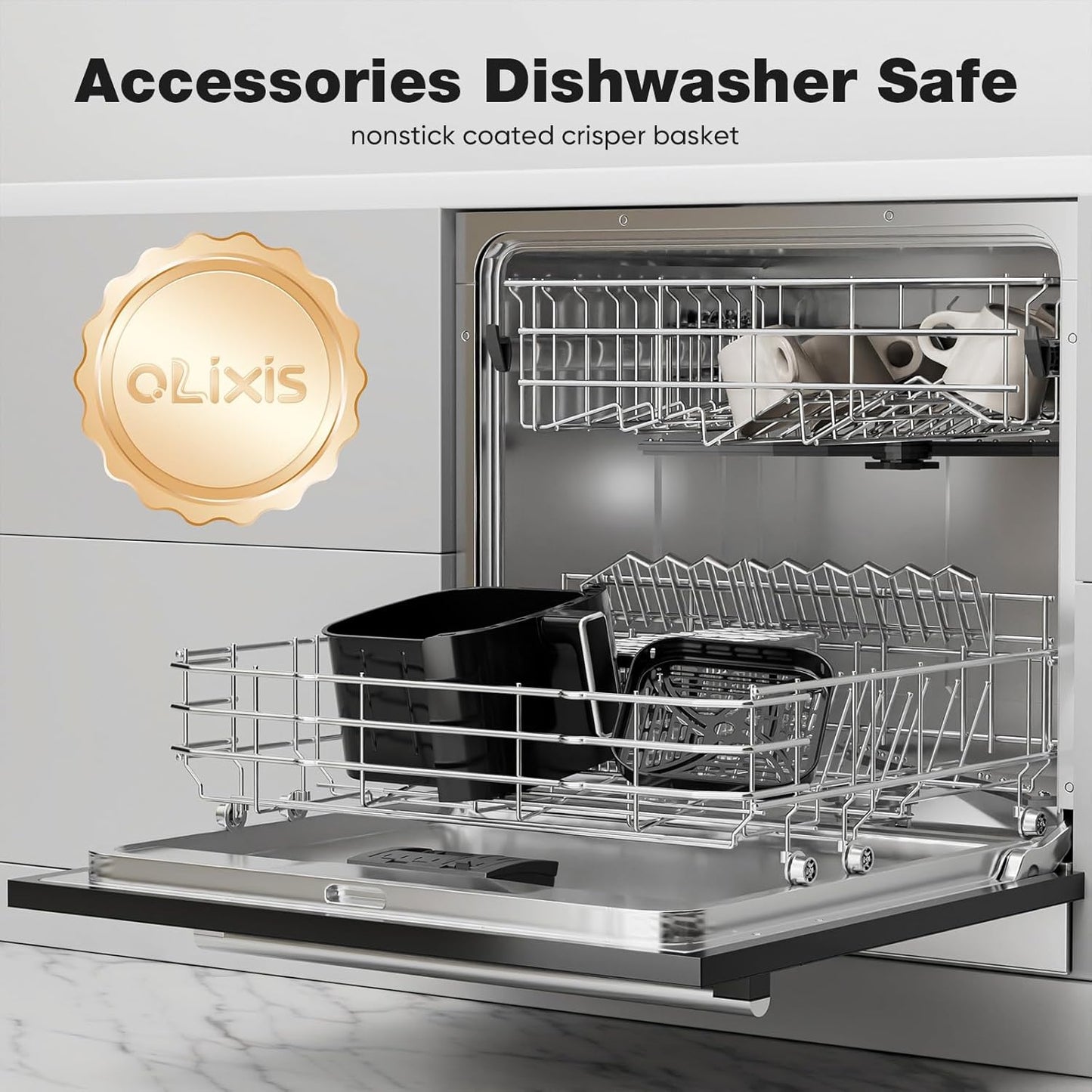 OLIXIS 6 Quart Air Fryer - 12-in-1 Multi-Cooker with Window | Roast, Bake, Dehydrate & More - White