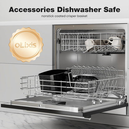 OLIXIS 6 Quart Air Fryer - 12-in-1 Multi-Cooker with Window | Roast, Bake, Dehydrate & More - White