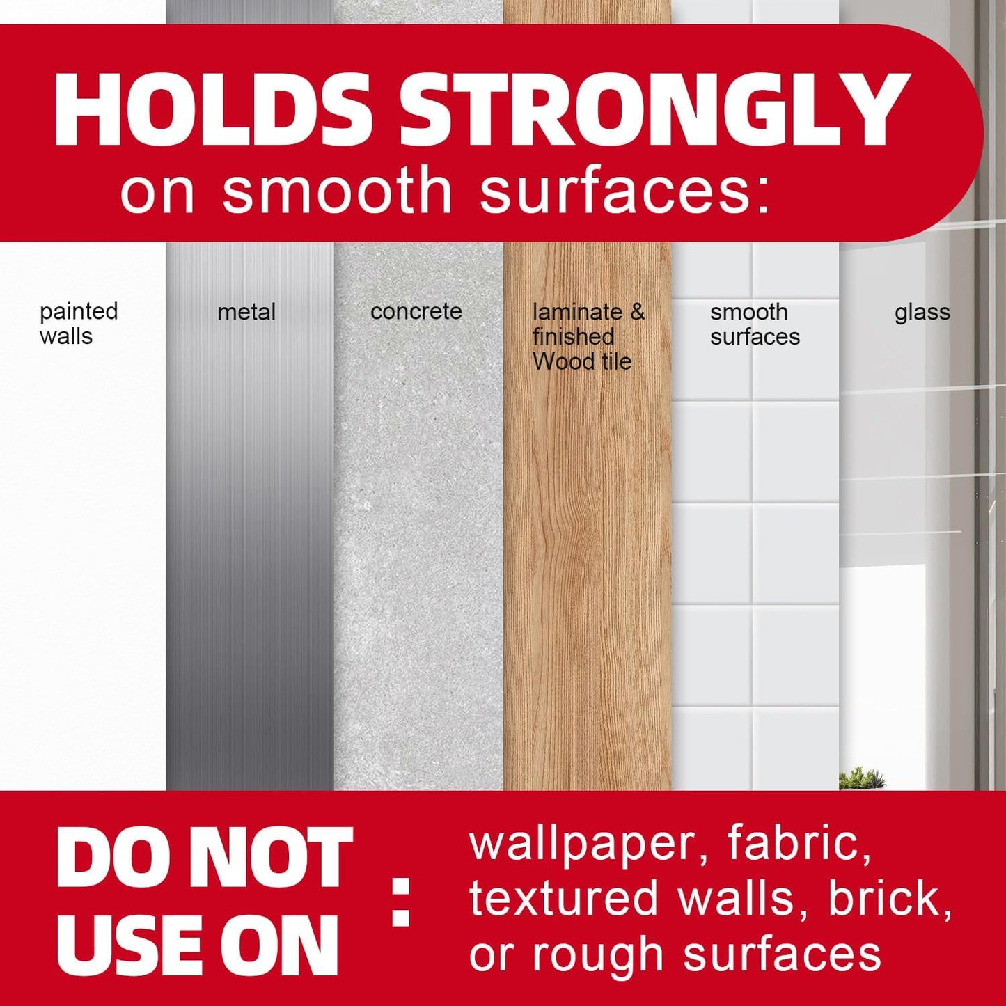 Skiennix Adhesive Wall Hooks - Heavy Duty Variety Pack with 20 Strips | No Damage, Multi-Size Utility Hooks for Outdoor Use