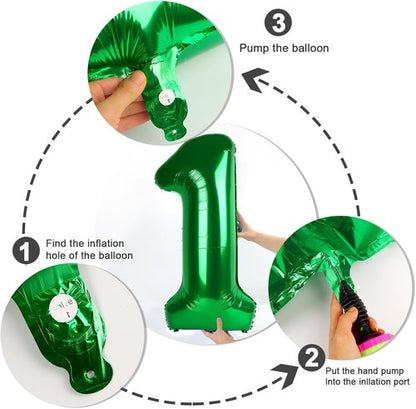 40-Inch Dark Green Number 19 Balloon | Foil Birthday Decoration for Men & Women