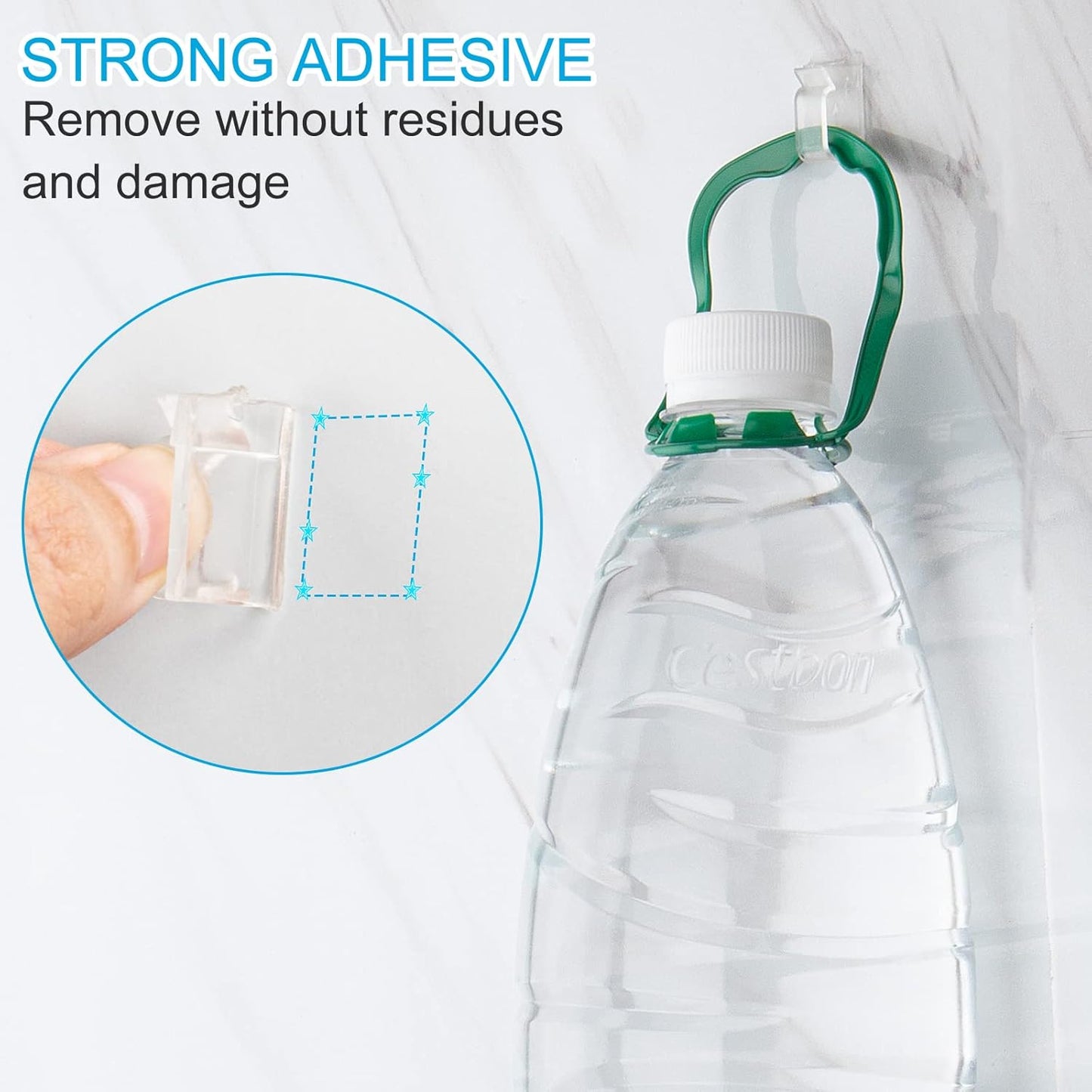Skiennix Cable Clips - Upgraded Adhesive Cord Organizers for Strong Wire Management | 100 PCS, Small, Clear