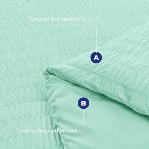 HYMOKEGE Mint Green Full Size Comforter Set - 7-Piece All-Season Luxury Bedding in a Bag