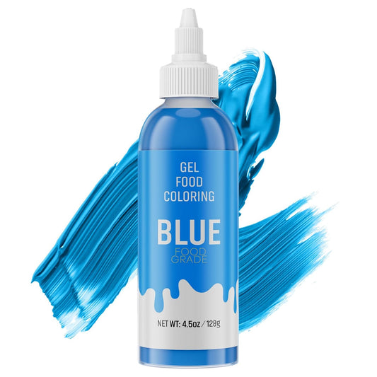 Skiennix Food Coloring Gel - Vibrant Blue Baking Dye for Icing, Fondant, Macarons | 4.5oz (128g) Gluten-Free & Vegan