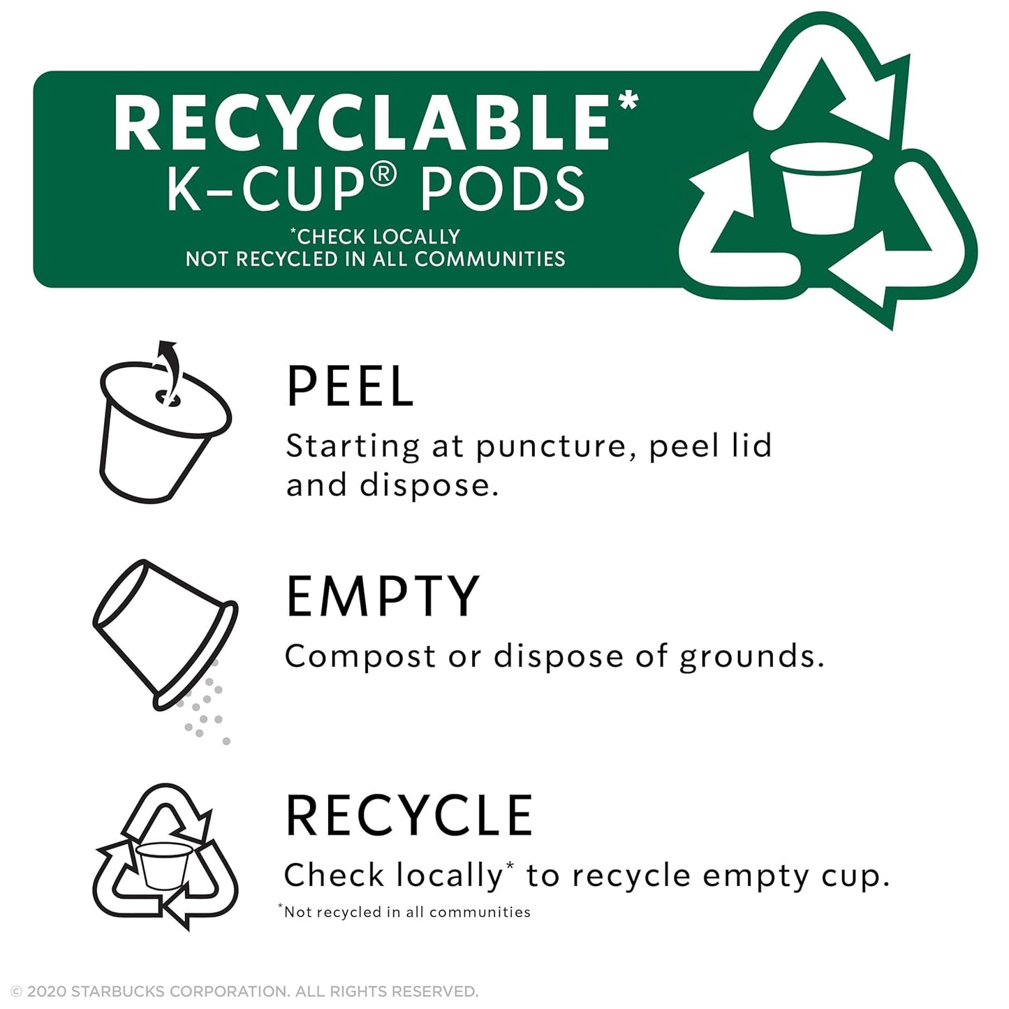 Starbucks Dark Roast K-Cup Coffee Pods - 2X Caffeine for Keurig Brewers | 60 Pods in 6 Boxes