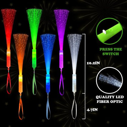 Glow Sticks Party Favors by [Brand Name] - 6 Pack Neon Light-Up Toys for Kids | Perfect for Camping, Birthdays & Weddings