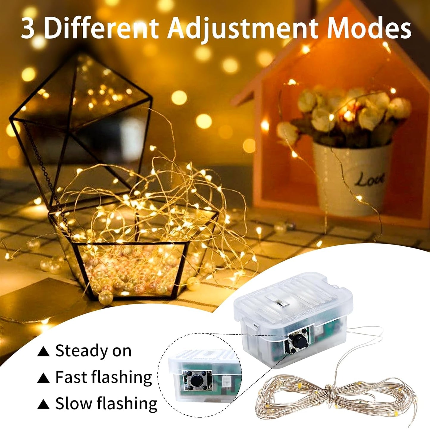 Skiennix 12 Pack Fairy Lights - 7Ft 20 LED Twinkle String Lights | Battery Operated & Waterproof for Weddings, Parties & Home Decor - Warm White