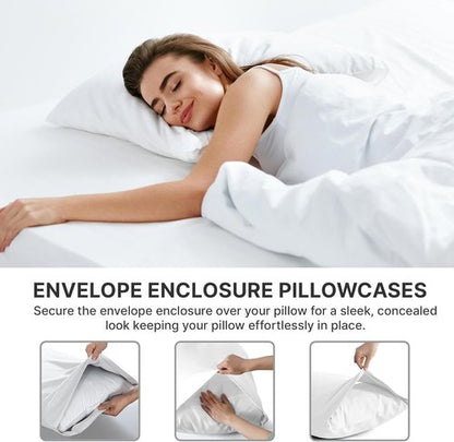 King Pillow Cases by [Brand Name] - Ultra Soft Hotel Quality Covers | Wrinkle-Free & Stain Resistant - 4 Piece Set in Cream