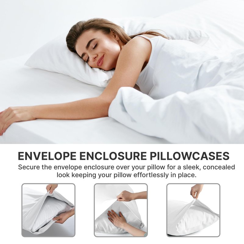 Queen Pillow Cases Set of 4 - Ultra Soft Hotel Quality Pillowcase Covers - Comfy, Cozy & Wrinkle Free - Shrinkage, Stain & Fade Resistant - Machine Washable Pillow Protectors - 4 Piece Set - Lavender