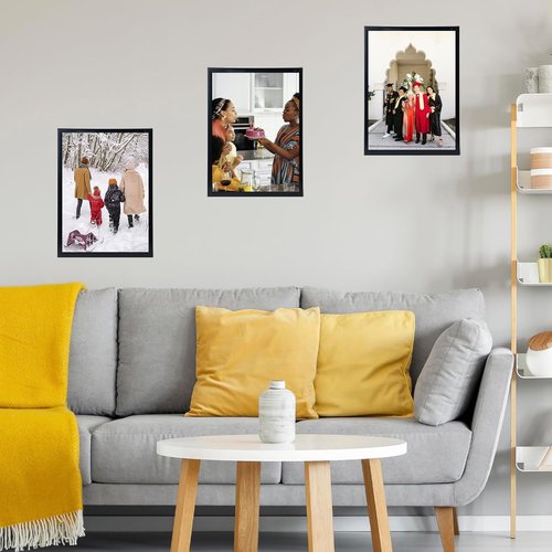 JCJMY 15x19 Picture Frame - Black Wall Hanging for Horizontal & Vertical Photos | Gallery Display