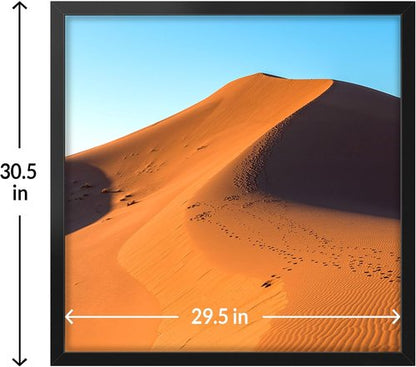 LaVie Home 30x30 Black Picture Frame - Modern Wall Display for Special Occasions | Horizontal Orientation