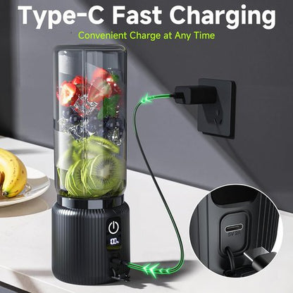 COKUNST Portable Blender - Compact 17oz Smoothie & Shake Maker with 8 Blades | USB-C Rechargeable, LED Display