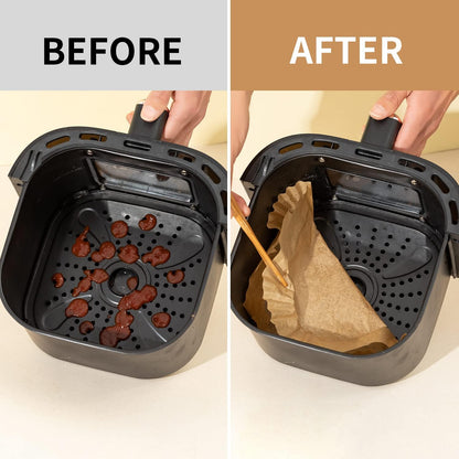 Ninja Air Fryer Liners - 150PCS Disposable Baking Parchment Paper for Dual Air Fryer DZ201/401