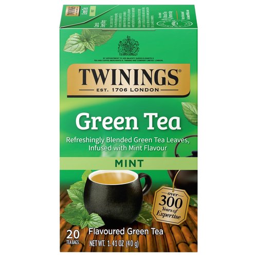 TWININGS TEA, TEA,GREEN,MINT 20 BAG
