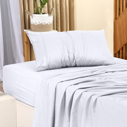 Utopia Bedding Twin Bed Sheets Set - Soft Brushed Microfiber - Fade & Shrinkage Resistant - White