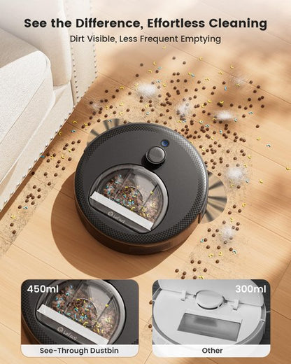Lefant M330 Pro LiDAR Robot Vacuum & Mop - Smart Mapping, Tangle-Free Pet Hair, WiFi Control