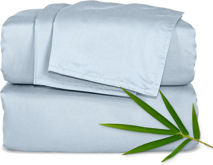 Pure Bamboo Full Sheets - Luxuriously Soft & Cooling 100% Organic Viscose Bed Sheet Set | Full Size, Glacier Color