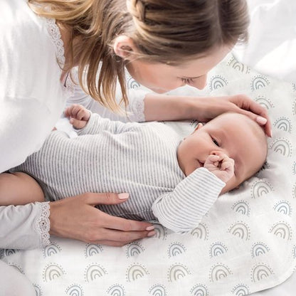 Graceful Baby Burp Cloths - Large 27 x 27 Inches | 6 Pack Soft Muslin Burping Rags for Newborns