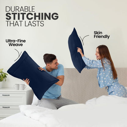 Utopia Bedding Pillow Cases Queen Size 2-Pack – Soft Brushed Microfiber – Envelope Closure – Perfect for Hospitals, Hotels, Guest Rooms – Oeko-TEX Certified, 20x30 Inches (Grey)