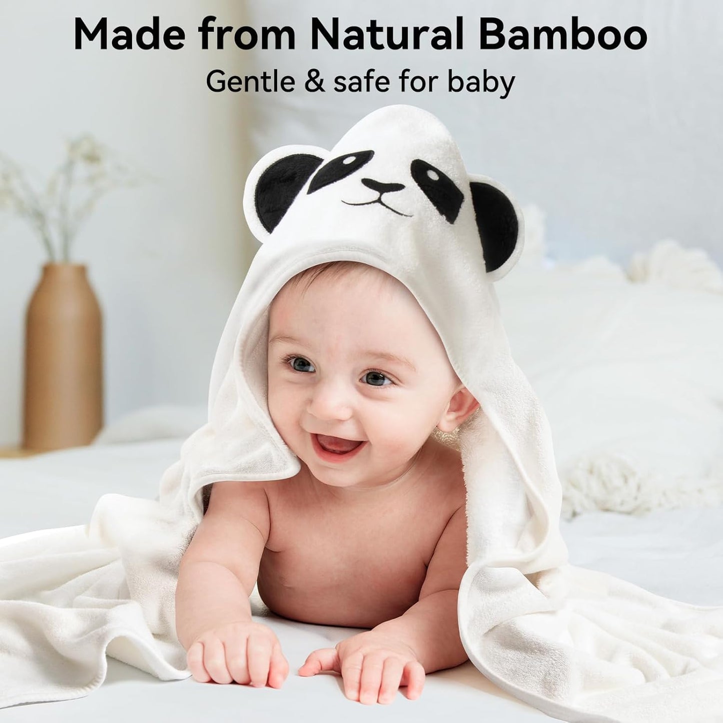 Okayinn BubblePanda Sleep Sack - Cozy 6-12 Months Baby Sleep Solution & Hooded Bath Towels