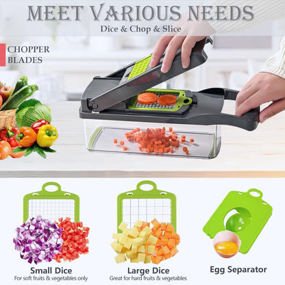 Pro-Series 20-in-1 Mandoline Slicer - Versatile Veggie Chopper with Container for Effortless Meal Prep
