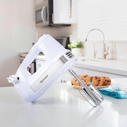 Kenmore 89109 Hand Mixer - 5-Speed Versatility in Elegant White Finish