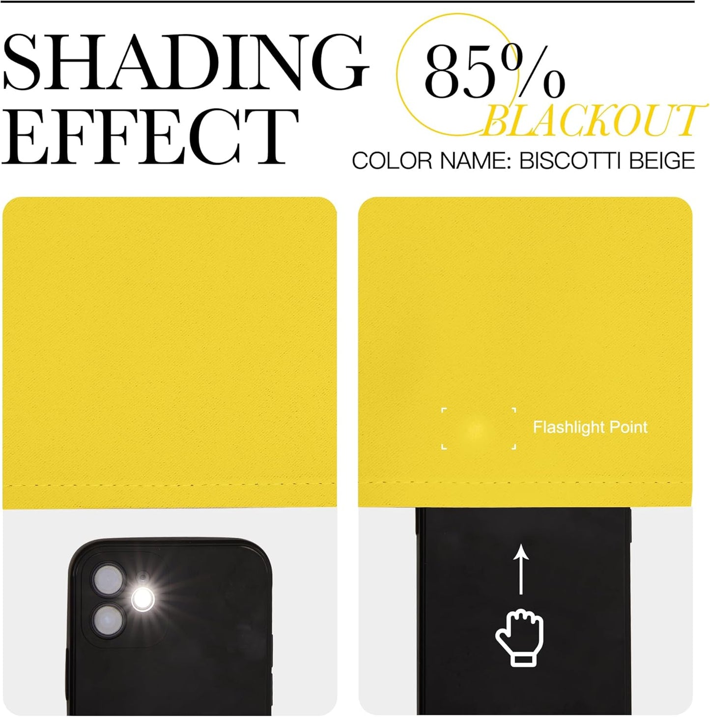 NICETOWN Bright Yellow Curtains - 102" Long, 55" Wide | Sound Reducing, Heat & Cold Blocking Panels for Modern Spaces