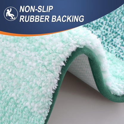 OLANLY Large Bathroom Rugs Mat 54x24, Extra Soft Absorbent Microfiber Bath Rugs, Rubber Backing, Quick Dry, Washable Bath Mat for Bathroom Floor, Tub and Shower, Home Decor Accessories, Blackish Green