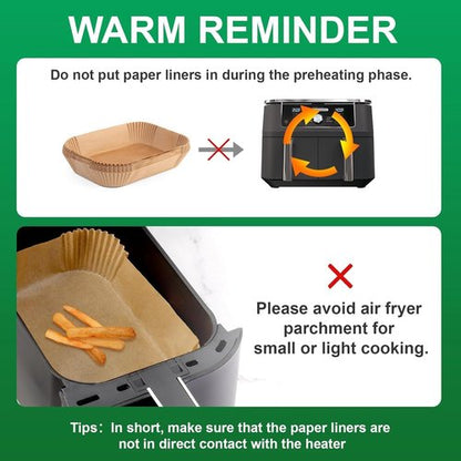 Instant Pot | Air Fryer Liners - 100 Disposable Parchment Paper Sheets for 6QT XL Models