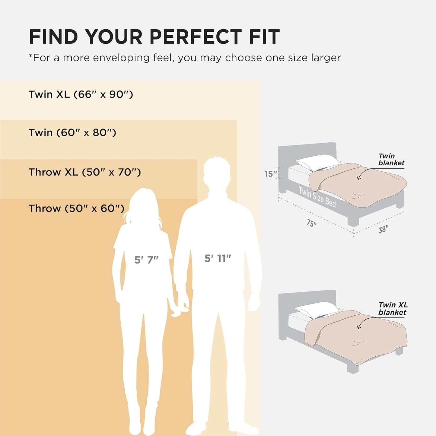 Bedsure GentleSoft Twin XL Blanket - Cozy Fleece Throw for Dorm Rooms | Off White, 66x90 Inches