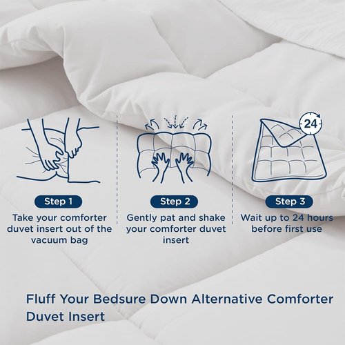 Bedsure Comforter Duvet Insert - Quilted Comforters King Size, All Season Duvet, GentleSoft Down Alternative Bedding, with 8 Tabs, Gifts for Women/Men, Black, King 90 x 102 Inches