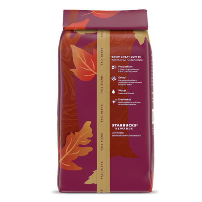 Starbucks Ground Coffee - Medium Roast Fall Blend | 100% Arabica, Limited Edition, 6 Bags (10 Oz Each)