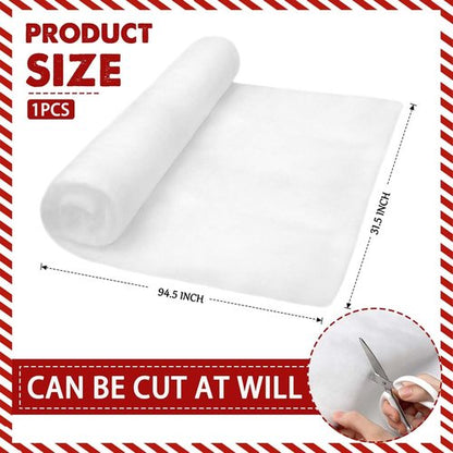 Hatisan 30" x 8 Ft Fake Snow Blanket - Thickened Fluffy Christmas Decor | 2-Piece Artificial Snow Cover