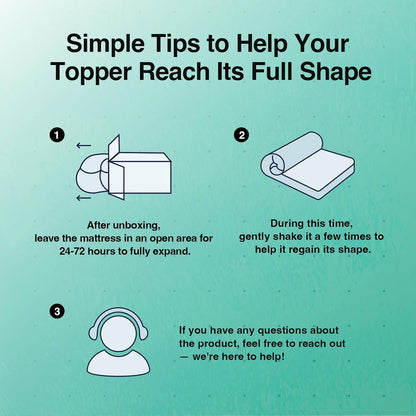 Novilla Twin Memory Foam Mattress Topper - 3 Inch Cooling Gel Infused for Ventilated Comfort