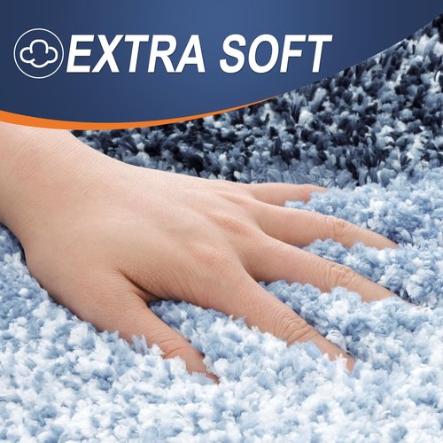OLANLY Bathroom Runner Rugs 47x17, Extra Soft Absorbent Microfiber Bath Rugs, Rubber Backing, Quick Dry, Washable Bath Mats for Bathroom Floor, Tub and Shower, Home Decor Accessories, Navy Blue