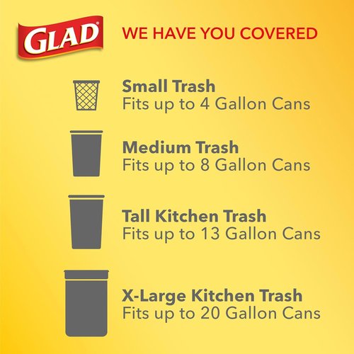 Glad OdorShield Small Trash Bags - Febreze Fresh Clean Scent, 4 Gallon, 26 Count