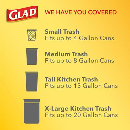 Glad OdorShield Small Trash Bags - Febreze Fresh Clean Scent, 4 Gallon, 26 Count