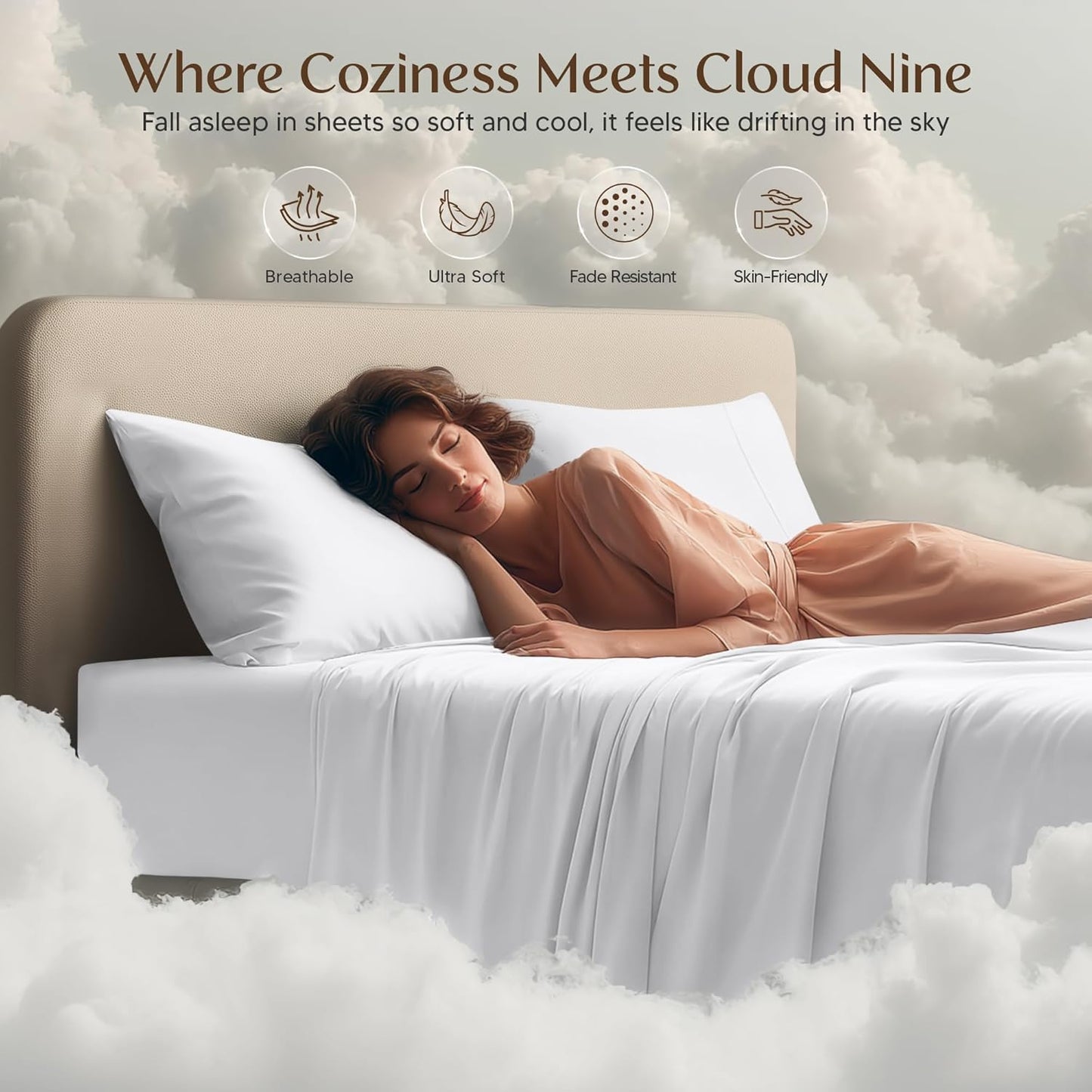 Utopia Bedding Twin Sheet Set - Soft & Breathable Microfiber | 3-Piece Bed Sheets in White