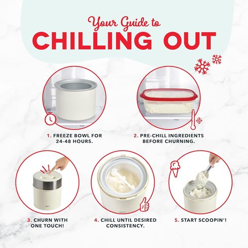 Dash Deluxe Gelato & Ice Cream Maker - One-Touch Churning for Homemade Desserts - 2 Quarts, Aqua