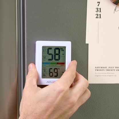 AcuRite Humidity Meter - Digital Thermometer with Comfort Scale | Indoor Hygrometer, 3 x 2.5 Inches, White