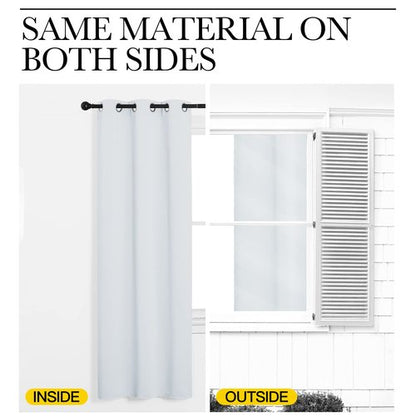 NICETOWN Bedroom Blackout Curtains Panels, 1 Pair, 55 inches by 94 Inch, Greyish White, Triple Weave Energy Saving Thermal Insulated Solid Grommet Blackout Draperies for Patio